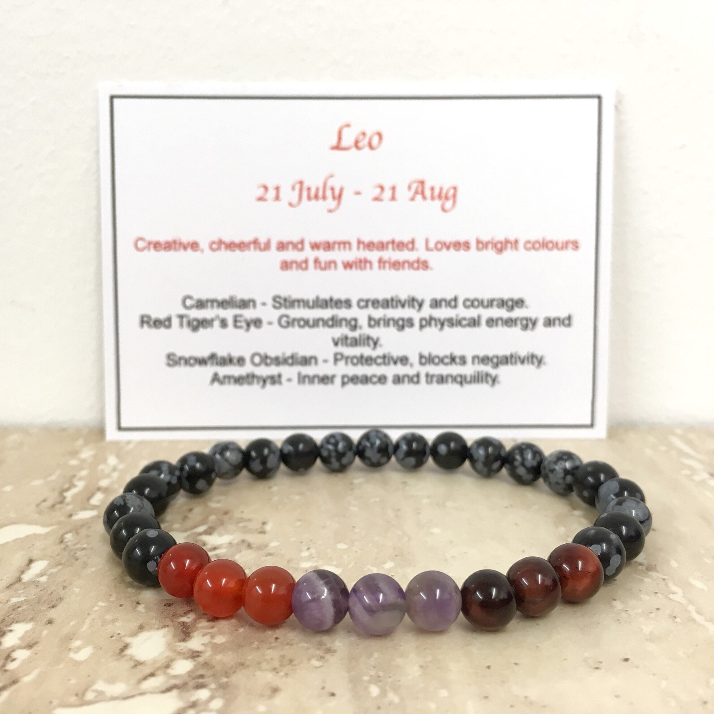 Leo Zodiac Bracelet August Birthday Gifts Leo Birthstone