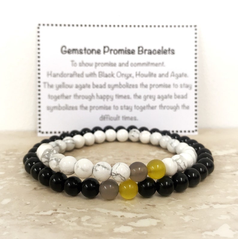 Gemstone Bracelets Gift Set for Couples Anniversary Gift for Etsy UK