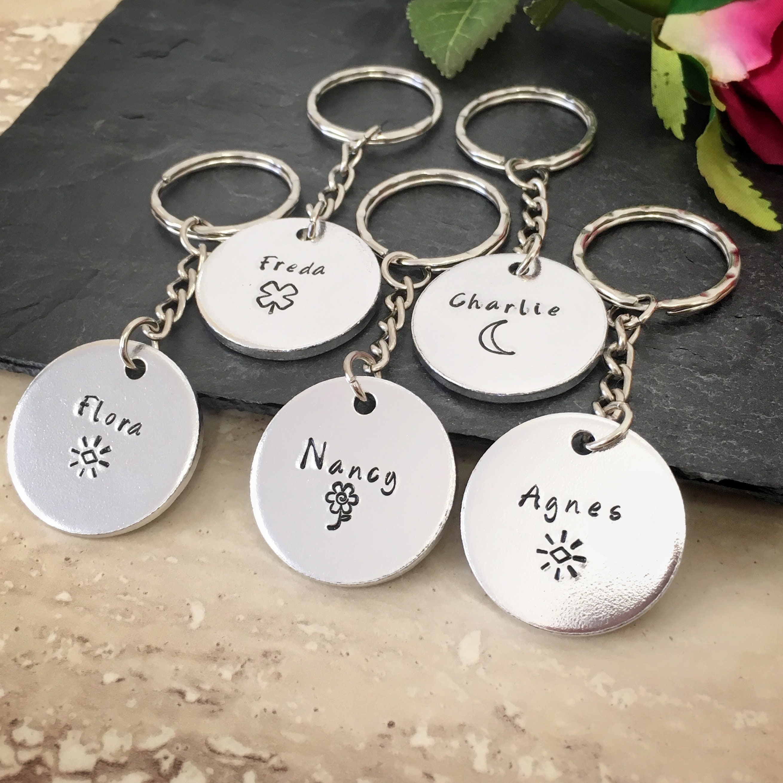 Personalised Sterling Silver Keyring By Merci Maman