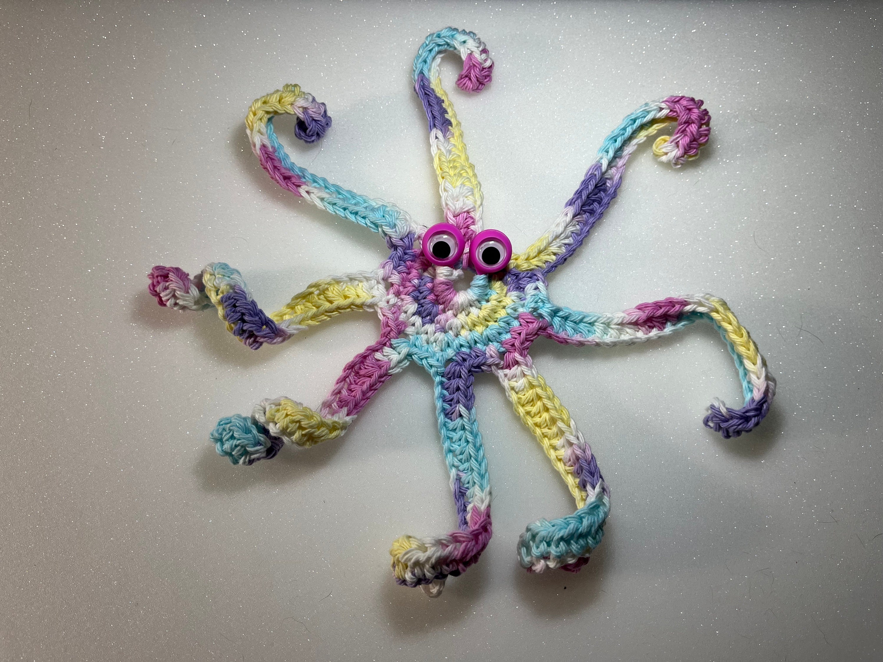 Catnip Crazies Octopus Chaser, cat toy, crochet