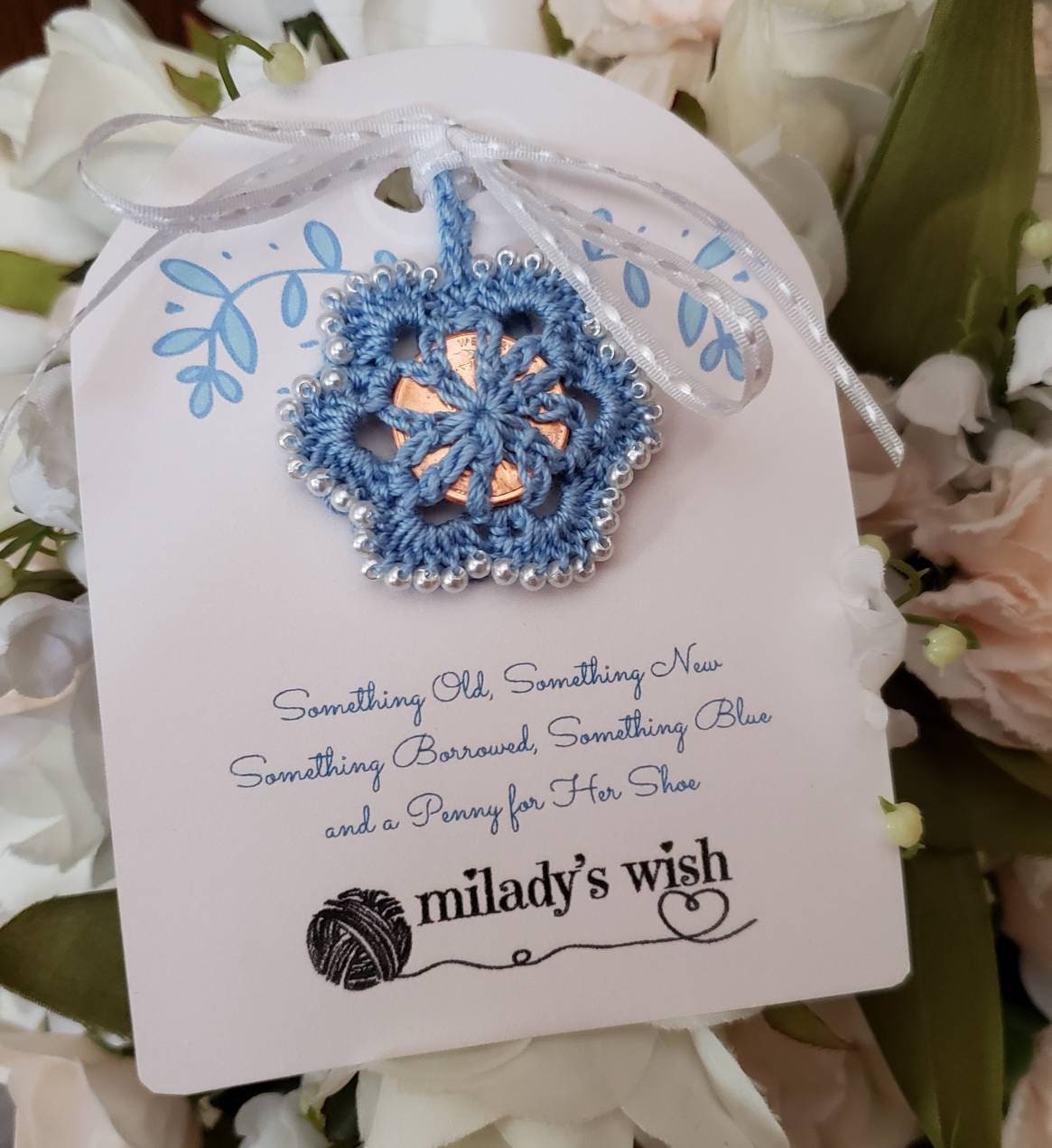 Bride Wedding Lucky Penny Crochet Beaded 2021 Penny Etsy