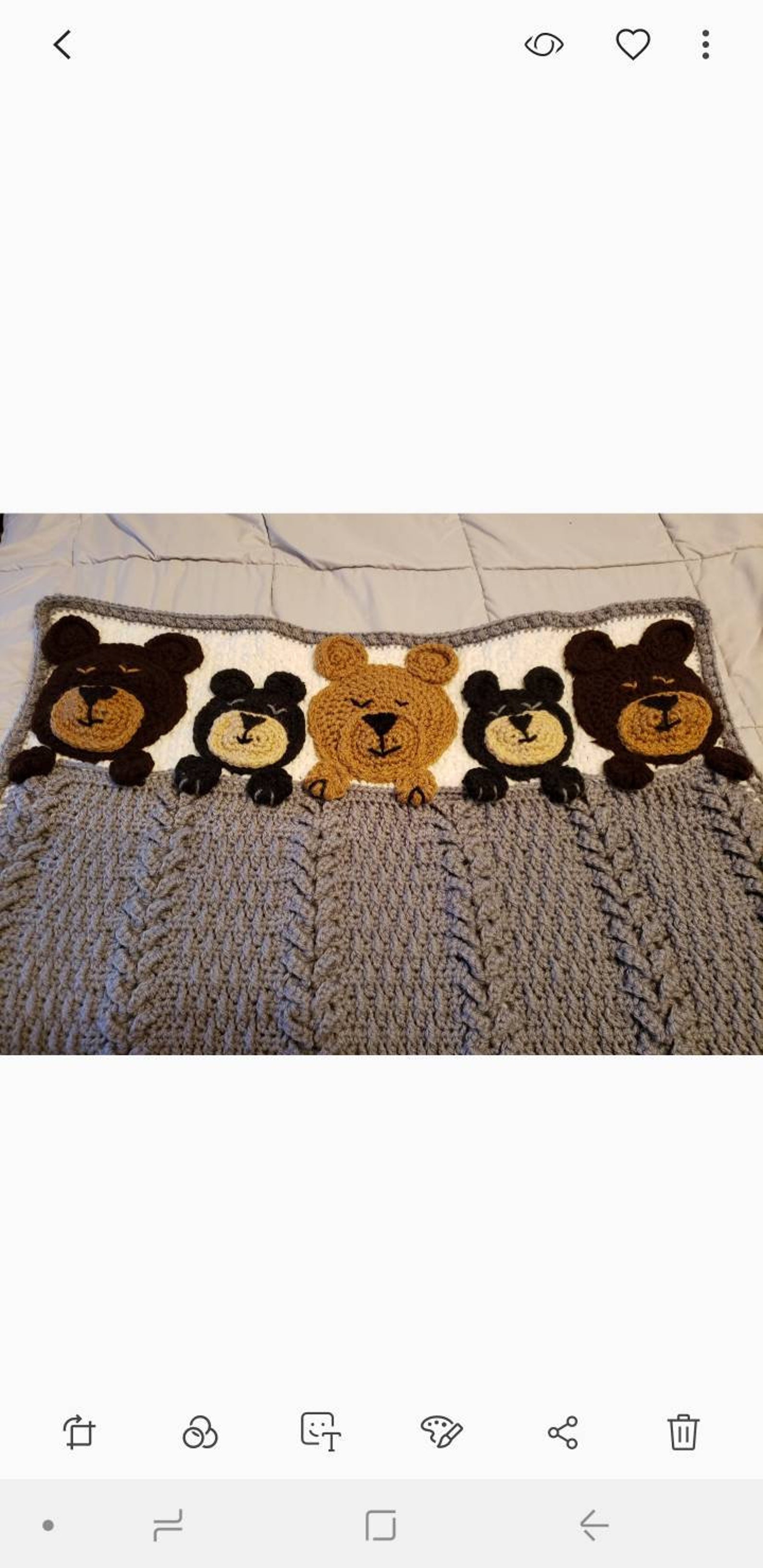 Sleep Tight Teddy Bear Crochet Baby Blanket Customizable Etsy