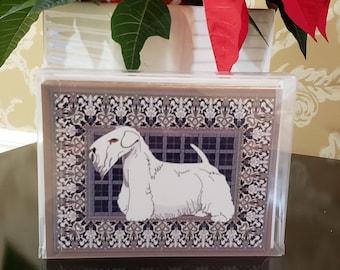 Sealyham Terrier Note Cards: Custom Dog Design, Blank Inside (8 Pack)