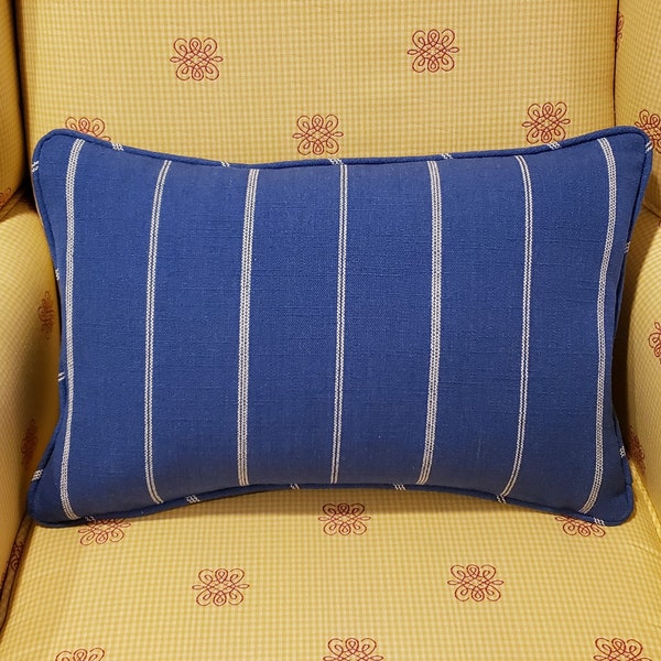 Hamptons Style Blue and White Throw Pillow Etsy