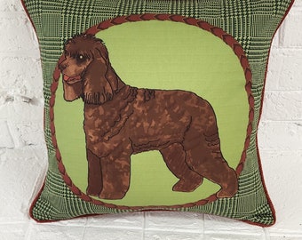 Irish Water Spaniel Decorative Pillow Cover, Sporting Dog Gift, Christmas Gift, Throw Pillow, Accent Pillow