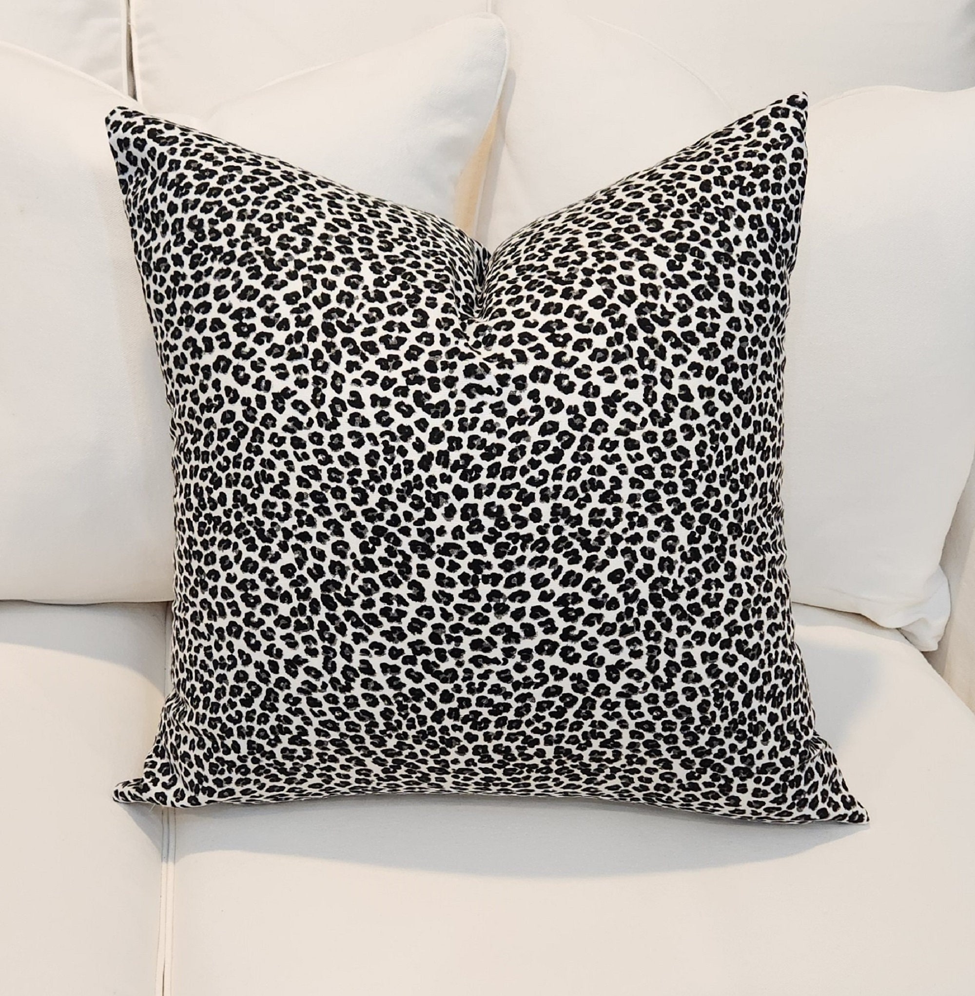White leopard print pillow sale