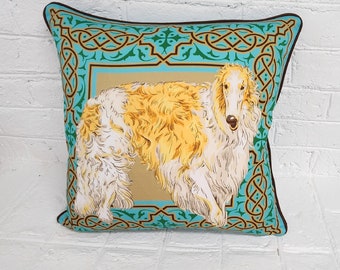 Borzoi Decorative Pillow, Dog Pillow, Hound Pillow, 18x18, Throw Pillow, Sighthound, Dog Lover Gift, Russian Wolfhound, Mother's Day Gift