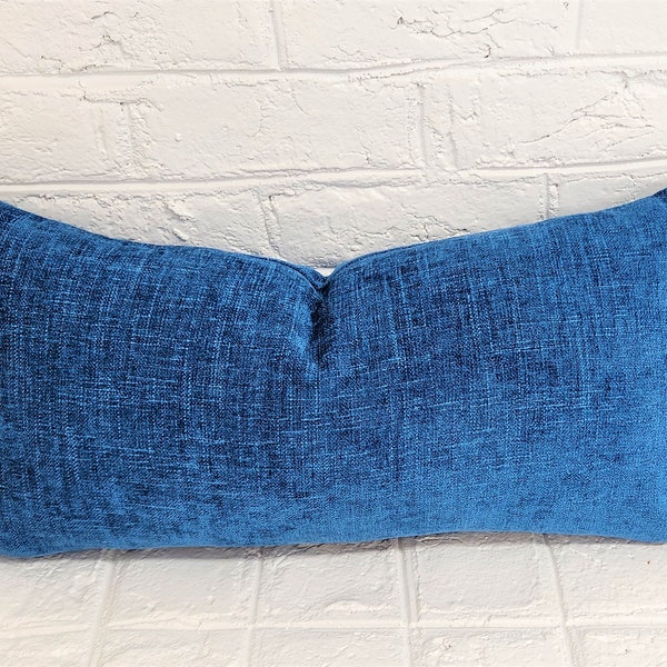 Blue Pillow Cover, Cerulean, Sapphire Decorative Pillow Cover, Multiple Sizes, Throw Pillow, Jewel Tone, Texture, Soft, Holiday Decor