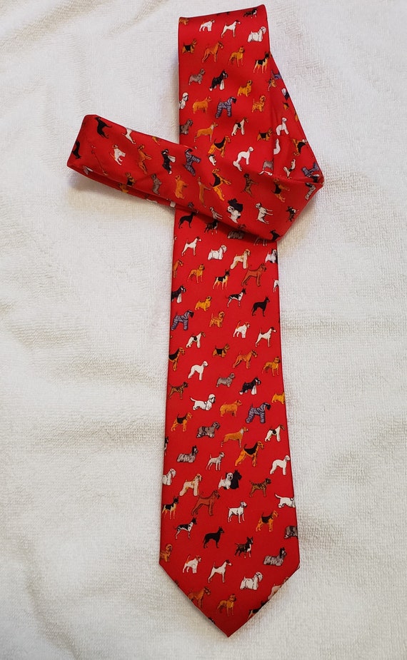 Silk Men's Neck Tie Dog Breed Tie Dog Lover Gift Etsy