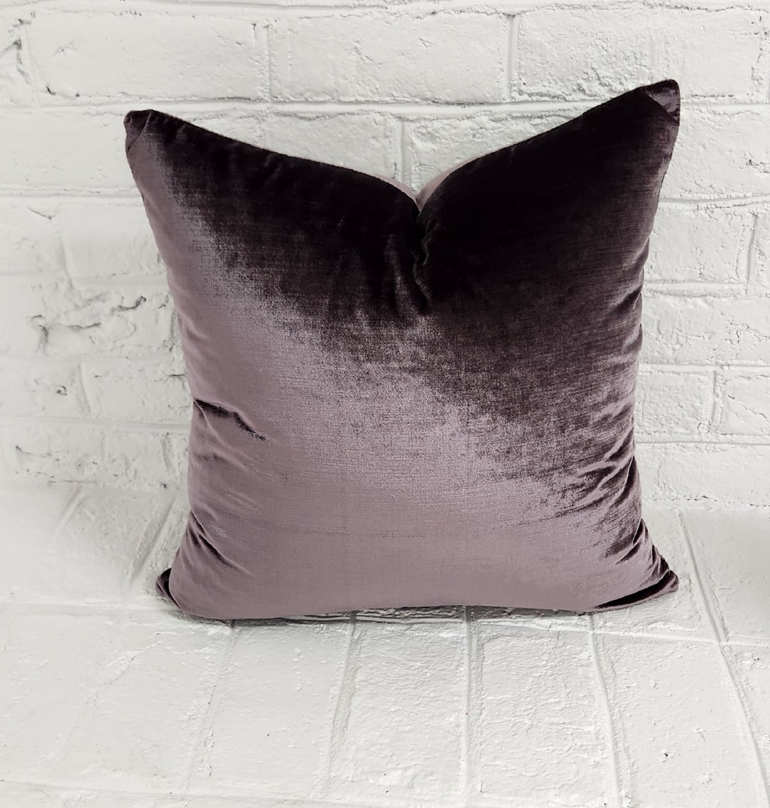 Iridescent Purple Velvet Pillow Cover, Grape Purple Pillow Cover