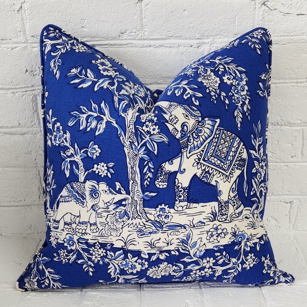 Elephant Blue Pillow Covers Etsy