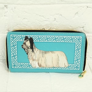 Skye Terrier Hundebrieftasche, Damenbrieftasche mit Reißverschluss, individuell gestaltet, versandfertig, Kartenhalter, Muttertagsgeschenk