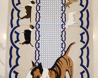 Bull Terrier Table Runner, Table Linen, Dog Gift, Table Runner, 60 x 15&quot;, Gift for Her, Gift for Her,  Dog Lover Gift