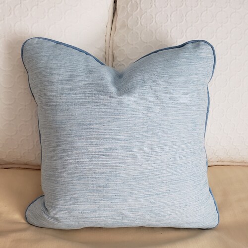 Blue and White Striped Modern Pillow Cover Etsy