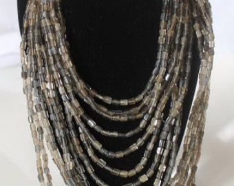 Smokey Quartz Necklace, Multi Strand  - "From now on, every word that you utter is going to cost you one thousand dollars." Alexa Carrington