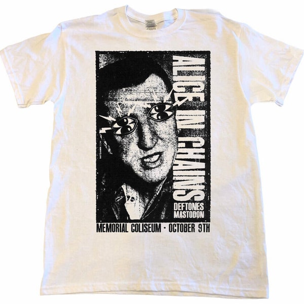 T-shirt Vintage Alice In Chains - Gildan - Tailles S à 5XL - Noir Unisexe - Neuf Avec Étiquettes