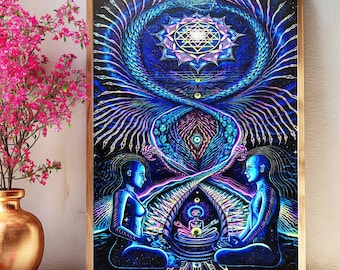 Wznoszenie się Kundalini ze Sri Yantrą, Medytacja, Sztuka Tantry: Malarstwo na płótnie Sri Yantra