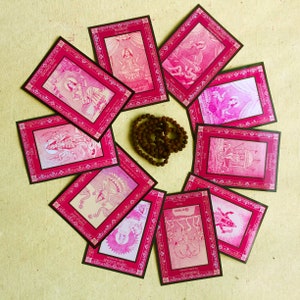 Set di 10 biglietti della Dea, stampe della Dea Dus Mahavidya, biglietto di ringraziamento, biglietto di auguri, decorazione dell'altare, progetta il tuo spazio per l'altare, regali yoga