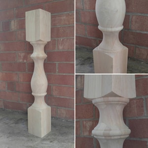 35&quot; Unfinished Monastery Kitchen Island or Counter Height Table Legs- SINGLE leg