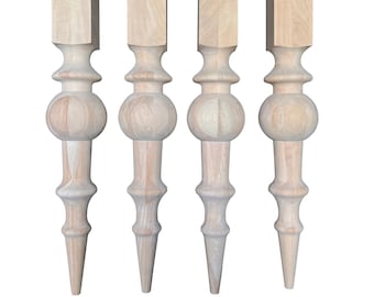 Modern Farmhouse Wood Table Legs - Hardwood