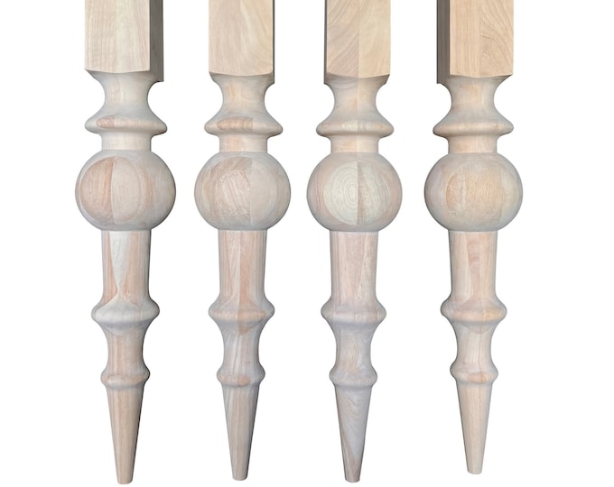 Modern Farmhouse Wood Table Legs - Hardwood