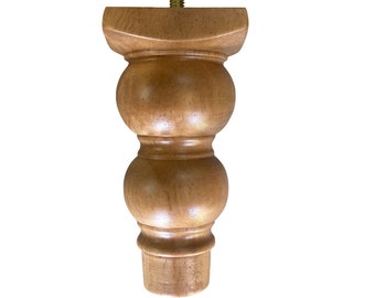 5" Wood Sofa Legs, Light Color, Furniture and Upholstery Manufacturing or DIY, Set of 4 (MQ1)
