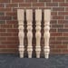 Unfinished Cottage Farmhouse Dining Table Legs- Turned Wood Legs- Design 59 inc 