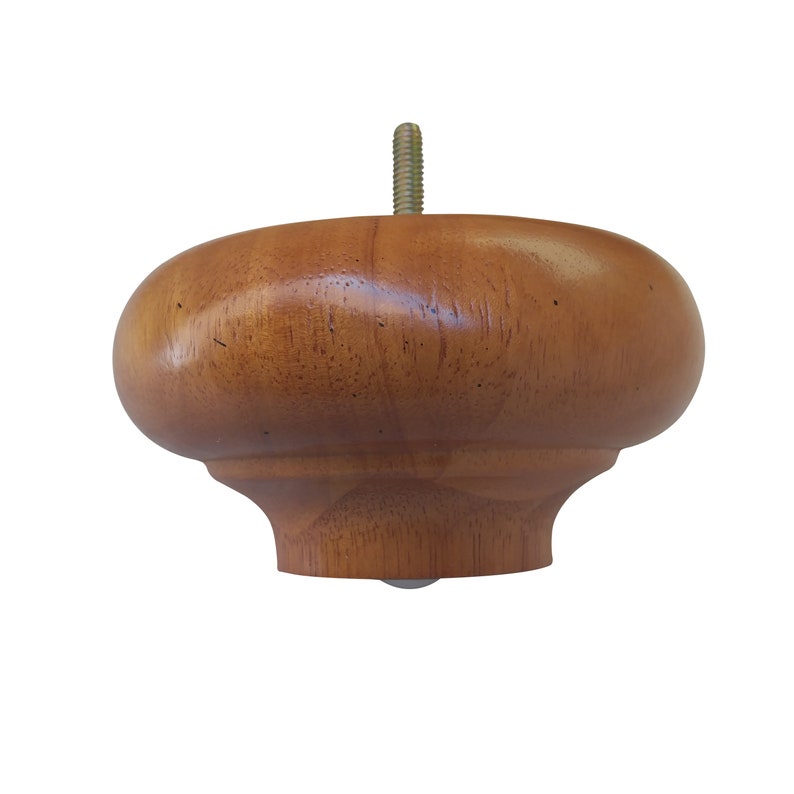 3 Wood Sofa Legs Bun Feet Maple Finish Etsy