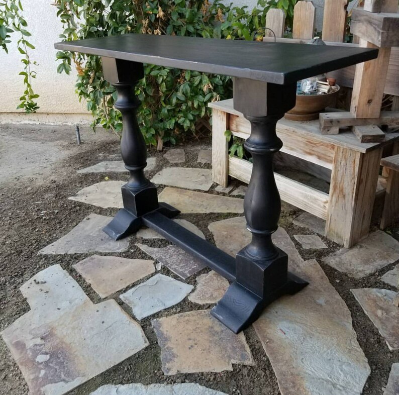 PAIR Unfinished Monastery Console Table Legs Set of 2 Turned Etsy