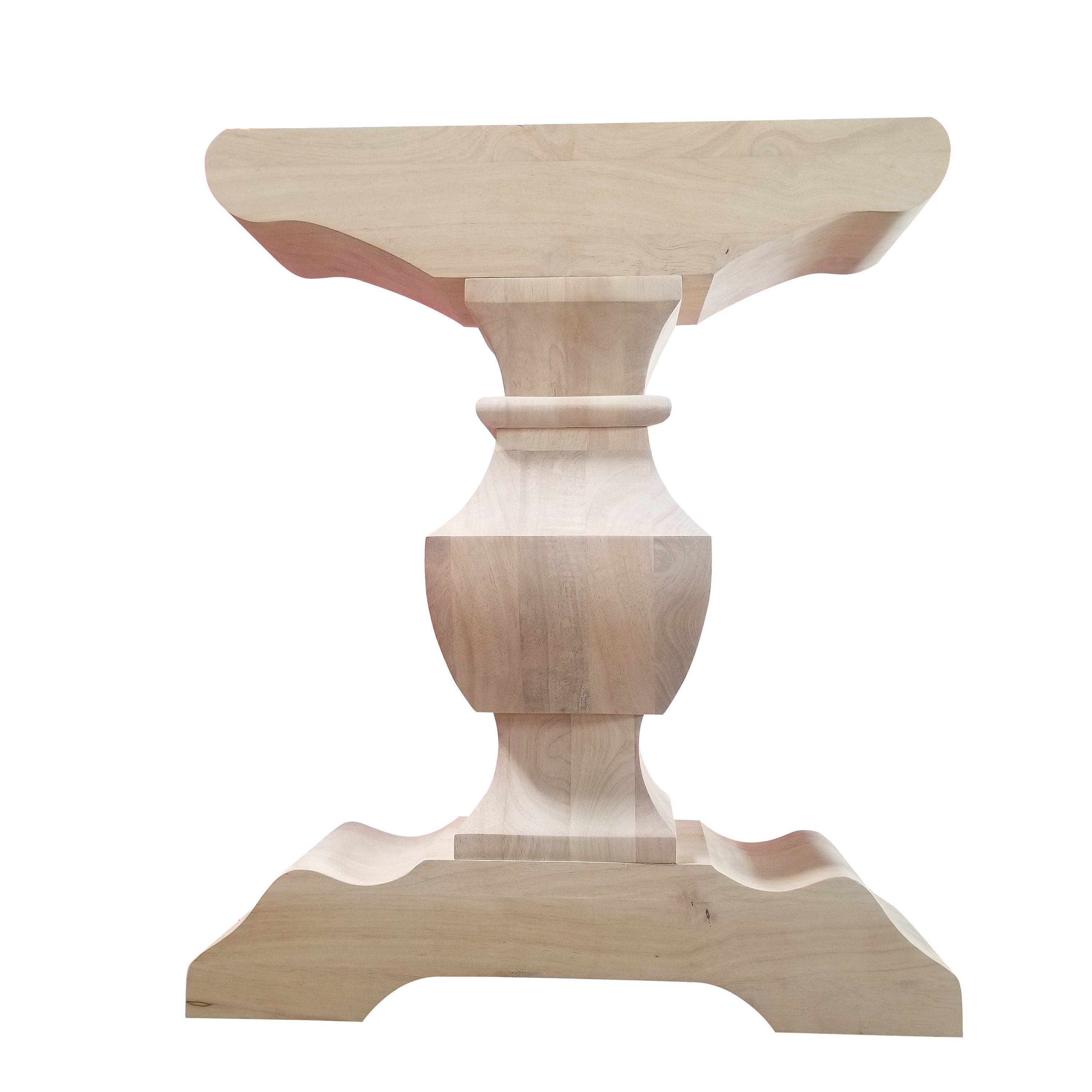 Trestle Table Pedestal Base SINGLE Unfinished Hardwood Etsy