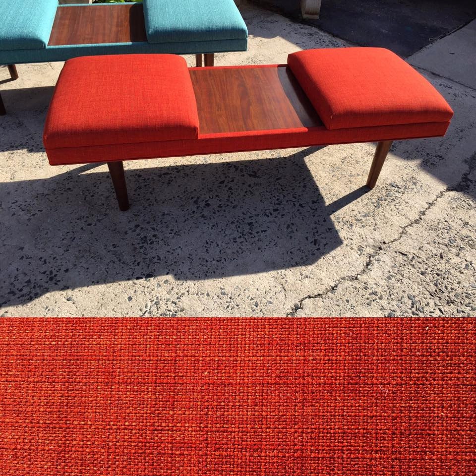 CLOSEOUT Coffee Table- Mid-Century Modern Upholstered Coffee Table with