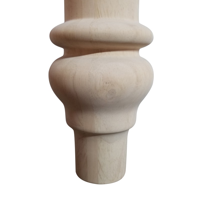 Unfinished Farmhouse Dining Table Legs Wood Legs. Turned image 2