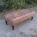 Design 59 LARGE Vegan Leather Tufted Ottoman, Footstool, Upholstered Coffee Table, 46'x24'