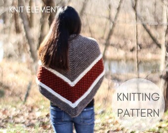 Triangle Shawl Pattern // Knitting Pattern // Knit Shawl Pattern // Shawl Pattern // That 70's Shawl Pattern // Easy Knitting Pattern Shawl