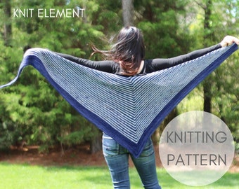 Asymmetrical triangle Shawl Pattern // Knitting Pattern // Knit Shawl Pattern // Shawl Pattern // Asymmetry Shawl Pattern