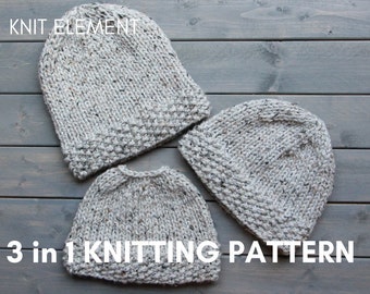 Knitting Pattern, Knit Hat Pattern, Messy Bun Hat Knit Pattern, Beanie Hat Pattern, Slouchy Hat Pattern, Running Hat Pattern, The Tungsten