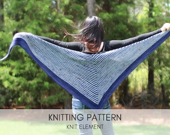 Asymmetrical Triangle Shawl Knitting Pattern (PDF Pattern)