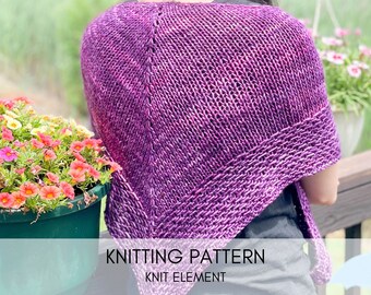 Bulky Knit Triangle Shawl Pattern, Easy Knitting (PDF Pattern)