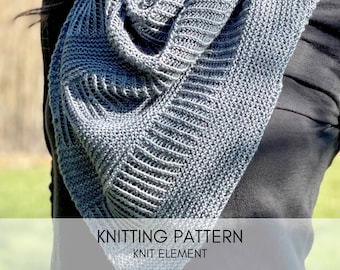 Sideways Triangle Knit Shawl Pattern: Centrifugal Point Design (PDF Pattern)