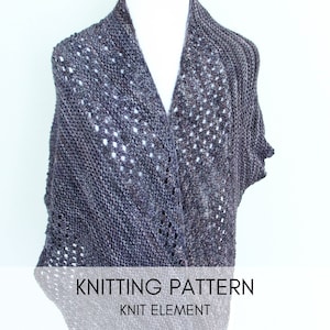 Shawl Pattern // Worsted Knitting Pattern // Knit Scarf Pattern // Knit Shawl Pattern // Shooting Star Shawl Pattern // Asymmetrical Shawl