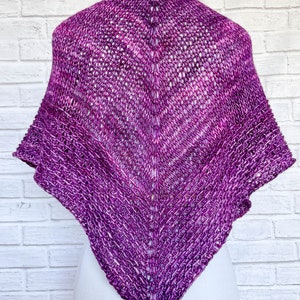 Bulky Knit Shawl Pattern Triangle Shawl Pattern Knitting - Etsy