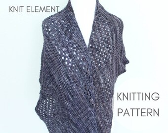 Shawl Pattern // Worsted Knitting Pattern // Knit Scarf Pattern // Knit Shawl Pattern // Shooting Star Shawl Pattern // Asymmetrical Shawl