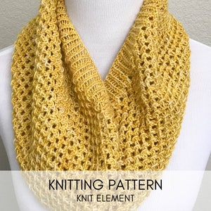Lace Knit Cowl Pattern, Cowl Knitting Pattern - Pineapple Cowl
