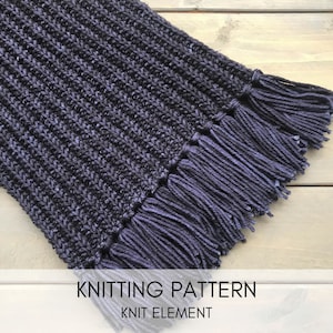 Scarf Knitting Pattern, Beginner Knitting Pattern, Orion Scarf Pattern, Knitted Scarf, Pattern Long Fringe Scarf Pattern, Unisex Scarf