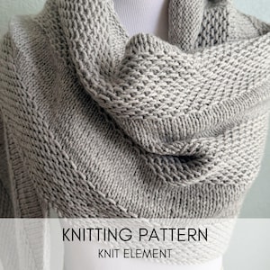 PDF Knitting Pattern - Crescent Shaped Knit Shawl - Wifi Shawl