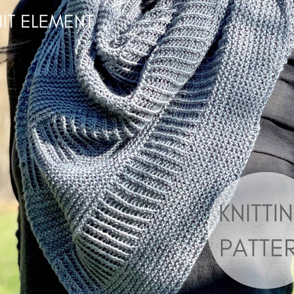 Sideways Triangle Shawl Pattern // Knitting Pattern // Knit Shawl Pattern // Centrifugal Point Shawl Pattern // Fingering Weight Pattern