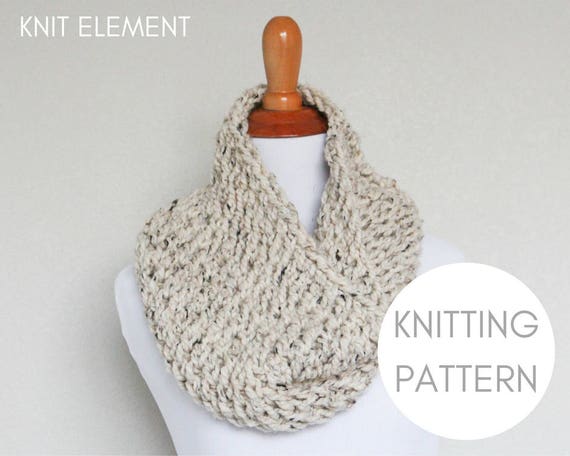 Knitting Pattern Oxygen Cowl Knitting Pattern Chunky Knit Cowl Pattern Knitted Cowl Pattern Easy Knitting Pattern