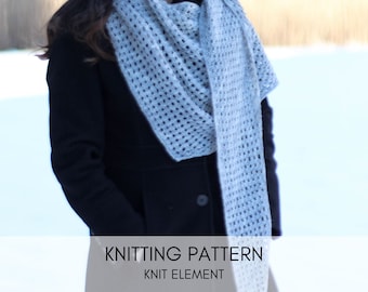 Night Sky Shawl Knitting Pattern: Asymmetrical Lace Scarf (PDF Pattern)