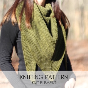 Inertia Triangle Shawl Knitting Pattern: Symmetrical Lace (PDF Pattern)