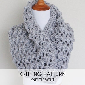Knitting Pattern, Chunky Knit Cowl Pattern, Oversize Cowl Pattern, Diamond Cowl, Diamond Cowl Pattern